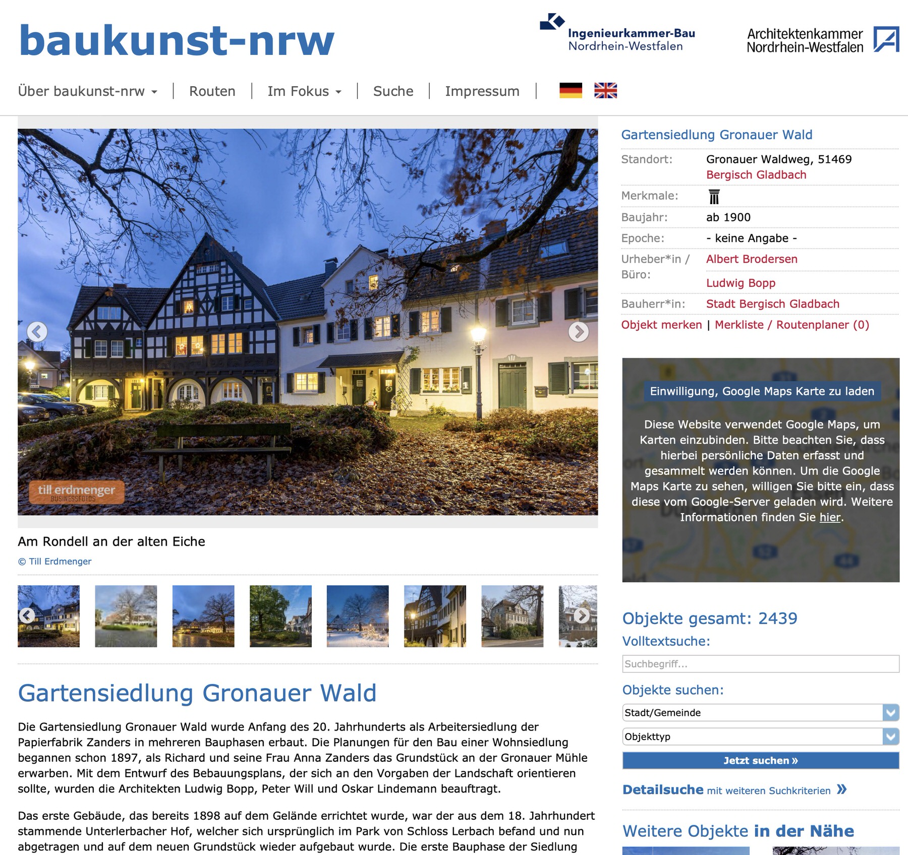 Unsere Siedlung zählt zur „Baukunst NRW“ Freundeskreis der
